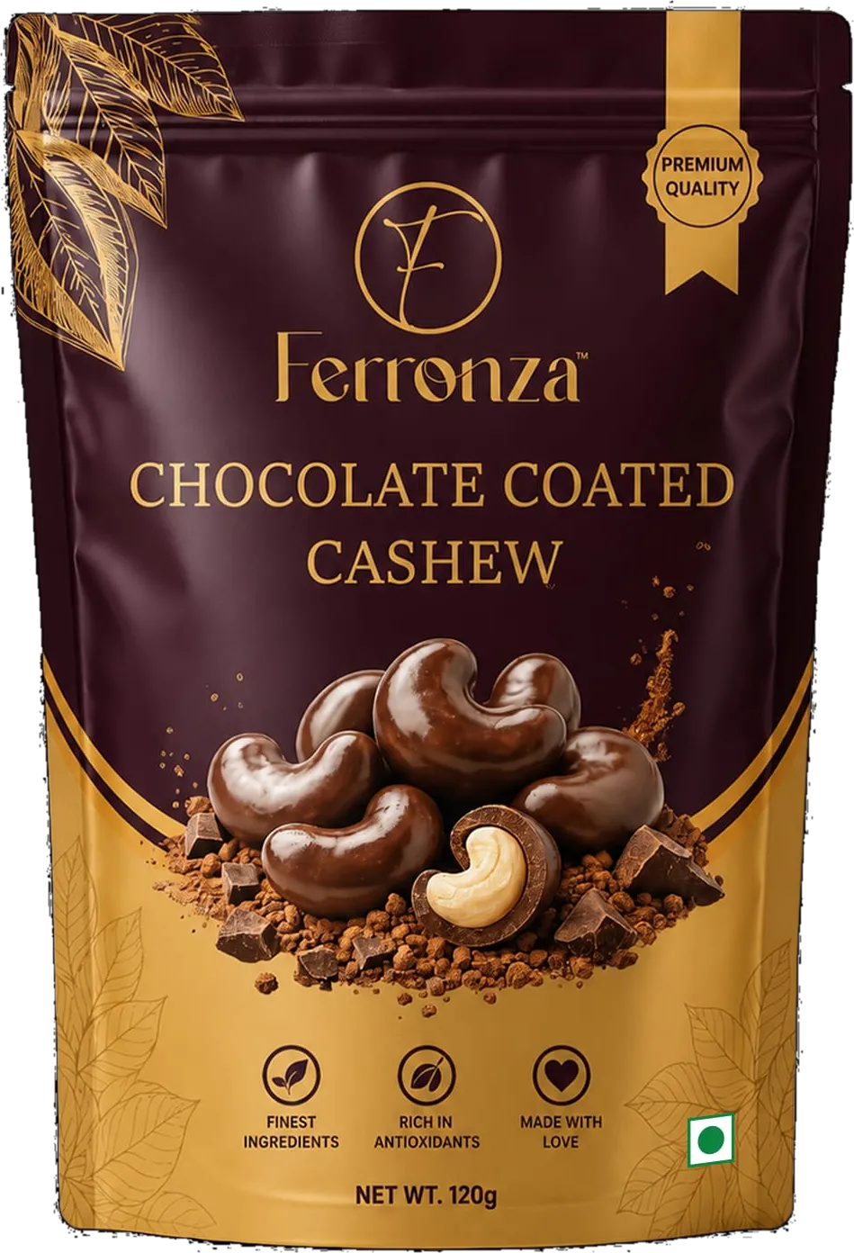 Ferronza Chocolate Coated Cashew 120g pouch